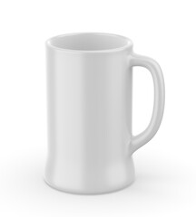 Coffee beer mug cup, 3d template illustration.