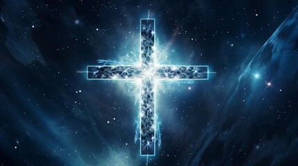 The symbol of the glowing cross