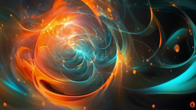 Through this abstract background we can envision the intricate web of probabilities that govern the behavior of subatomic particles in Quantum Mechanics. The constantly shifting