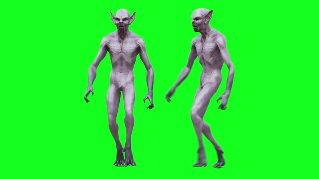 Scary werewolf, monster, vampire. realistic 4k animation.