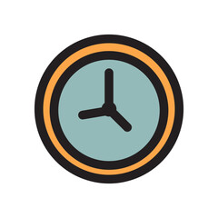 Clock Date Time Watch Filled Outline Icon