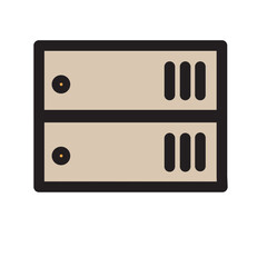 Communication Data Folder Network Sharing Work Filled Outline Icon