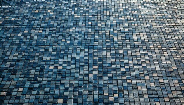 navy blue mosaic square tile pattern tiled background