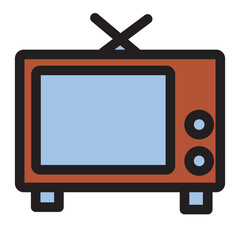 Appliances Electronic Modern Technology Tv Filled Outline Icon