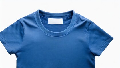 blue t shirt round neck plain transparent background