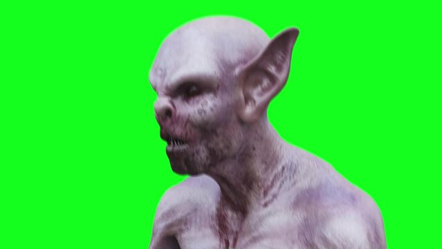 Scary werewolf, monster, vampire. realistic 4k animation.