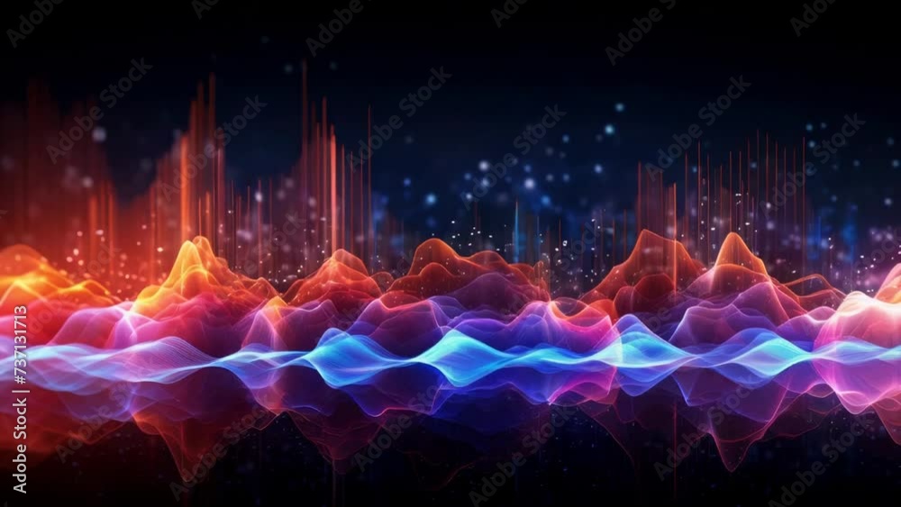 Poster A vibrant wave of colored smoke. Perfect for adding a burst of color and energy to any project.