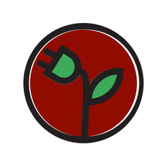 Ecology Electricity Energy Green Natrue Power Filled Outline Icon