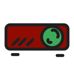 Job Office Projector Secretary Work Filled Outline Icon