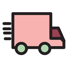 Carry Express Factory Goods Logistics Filled Outline Icon