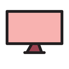 Computer Display Edv It Media Filled Outline Icon