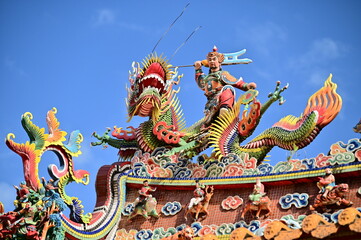 Taipei, Taiwan - January 16, 2024: The Taipei Wen Chang Temple is dedicated to the deity Wen Chang,...
