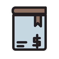 Book Cashflow Dollar Finance Pass Sheets Filled Outline Icon