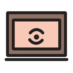 Brother Computer Internet Technology Web Filled Outline Icon