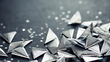 magic silver triangular confetti