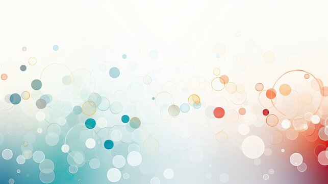 Moving Light Dots and Motion Lines, Graphic Design Poster Art with Abstract Gradient Bokeh Background.