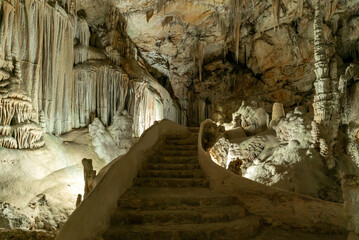 stairs leading into the Campanet Caves in Campanet in northern Mallorca