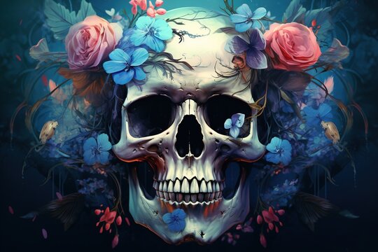 traditional mexican skull calaca or calaver