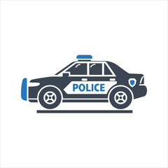 Police car icon. Car icon