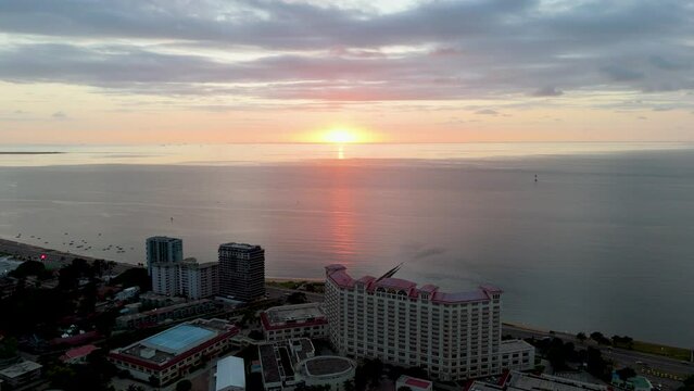 Beautiful sunrise in maputo, mozambique