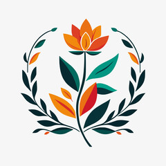 Abstract floral logo design