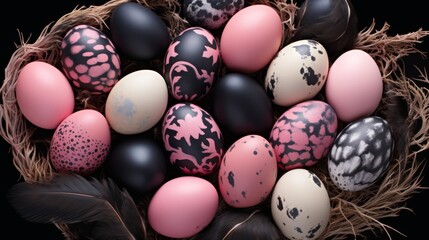 Fototapeta na wymiar easter-eggs multi colored