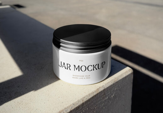 Cosmetic Jar Mockup