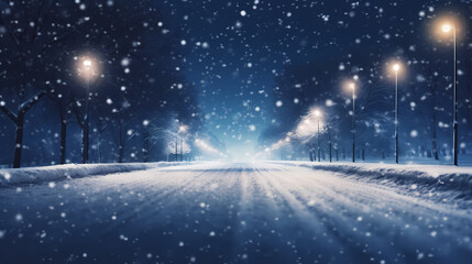 Beautiful natural winter scene