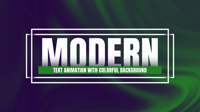 Modern Text Animation with Colorful Background
