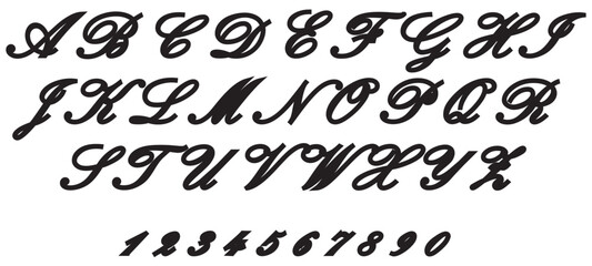 Calligraphic Font  Kunstler Script Handwritten vector Font for Lettering.