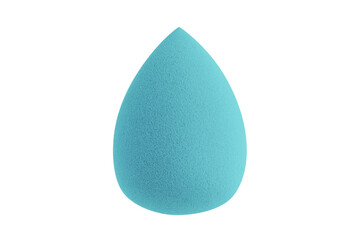 Blue makeup sponge on a blank background. beauty blender