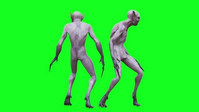 Scary werewolf, monster, vampire. realistic 4k animation.