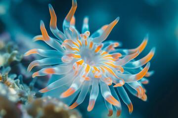 Obraz na płótnie Canvas Macro shot up close sea ocean creatures