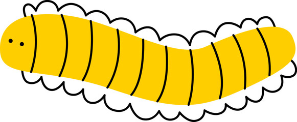 Colorful Cartoon Caterpillar