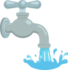 Tap sink faucet water vector