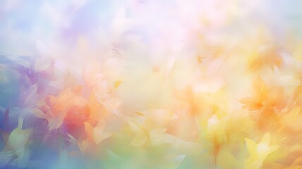Horizontal AI illustration abstract pastel bloom in soft focus. Background and textures concept.