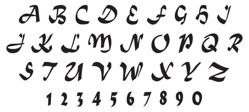 Calligraphic Font Matura MT Script Handwritten vector Font for Lettering.