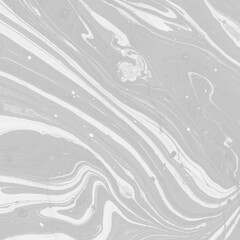 Fototapeta na wymiar Silver ink marble fluid background