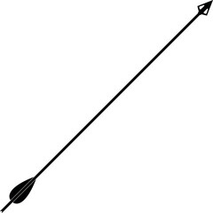 Traditional Hunting Wooden Arrow with Metal Arrowhead Isolated Icon in Flat Style. Vector Illustration.