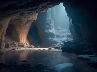 cave in the north - obrazy, fototapety, plakaty