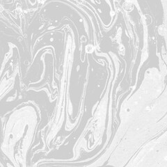 Silver ink marble fluid background