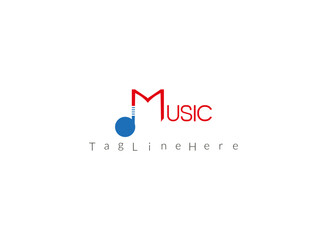 creative music logo design, with   audio icon  combination