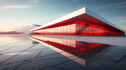 Obraz premium Modern abstract style cube shape building exterior