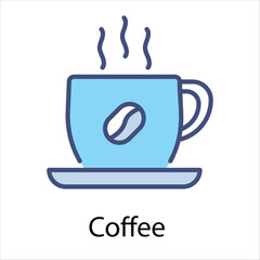 Coffee  Icon vector, Such Line sign as autumn, Submission of autumn icons. Vector Computer Isolated Pictograms for Web on White Background Editable Stroke stock illustration