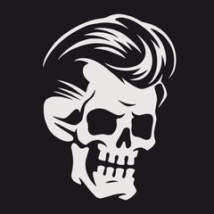 Brutal skull monochrome vintage sticker