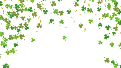 Vector illustration Design banner on St. Patrick's Day. effect clover. Simple banner for the site, shop,	 - obrazy, fototapety, plakaty