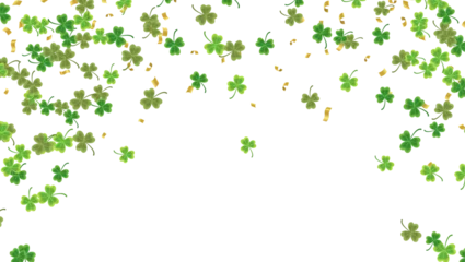 Foto op Canvas Vector illustration Design banner on St. Patrick's Day. effect clover. Simple banner for the site, shop,  © Sompong