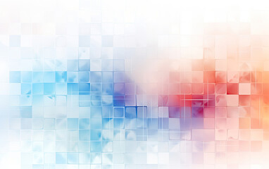 Blue and Red Abstract Background With Squares