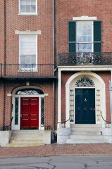 Fototapeta na wymiar colored doors in Dublin
