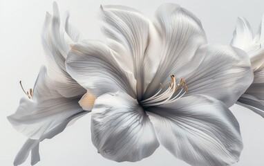 Photorealistic Full-Size Flower on White Background